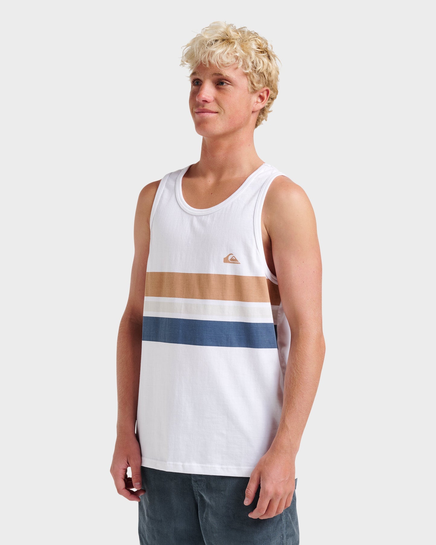 Quick Silver Og Stripe Tank - White