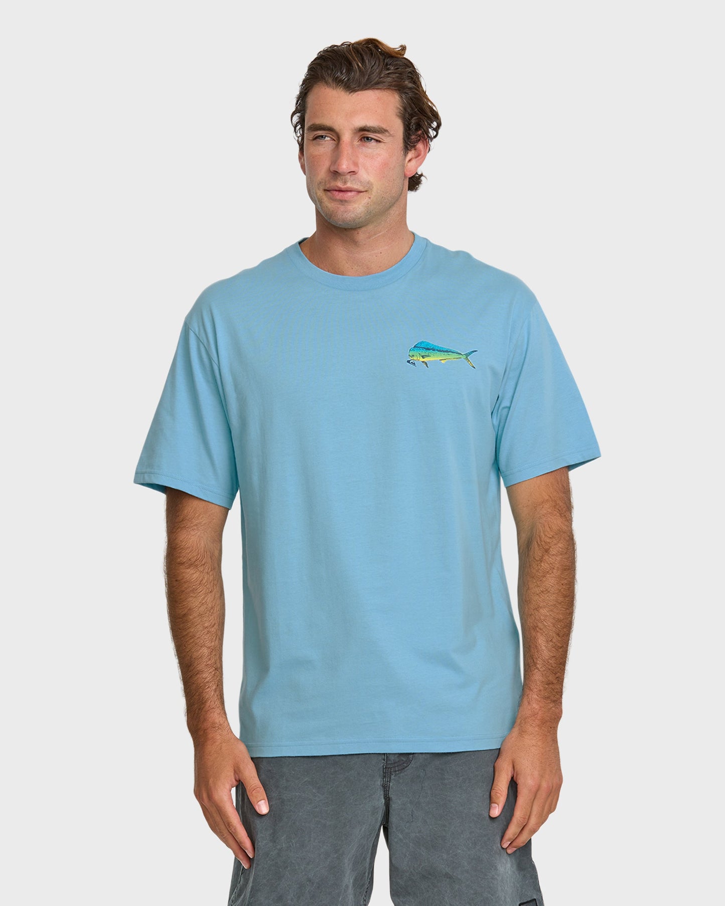 Quick Silver Waterman Quik Hook Classic T-shirt - Cali Blue