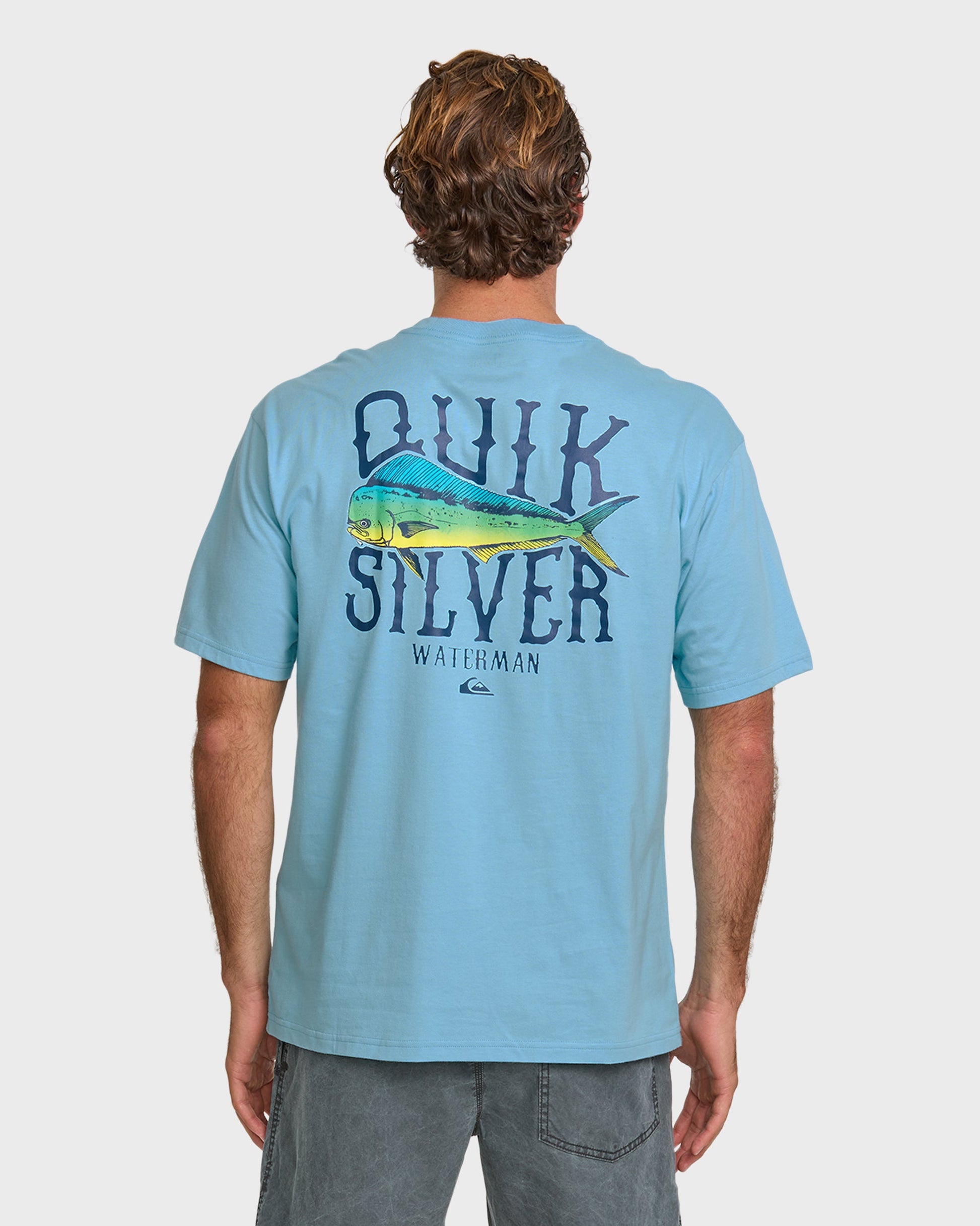 Quick Silver Waterman Quik Hook Classic T-shirt - Cali Blue
