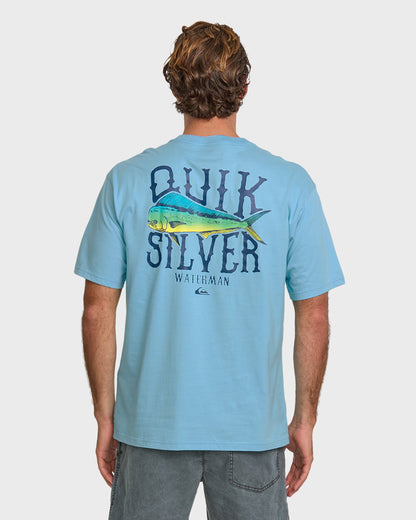 Quick Silver Waterman Quik Hook Classic T-shirt - Cali Blue