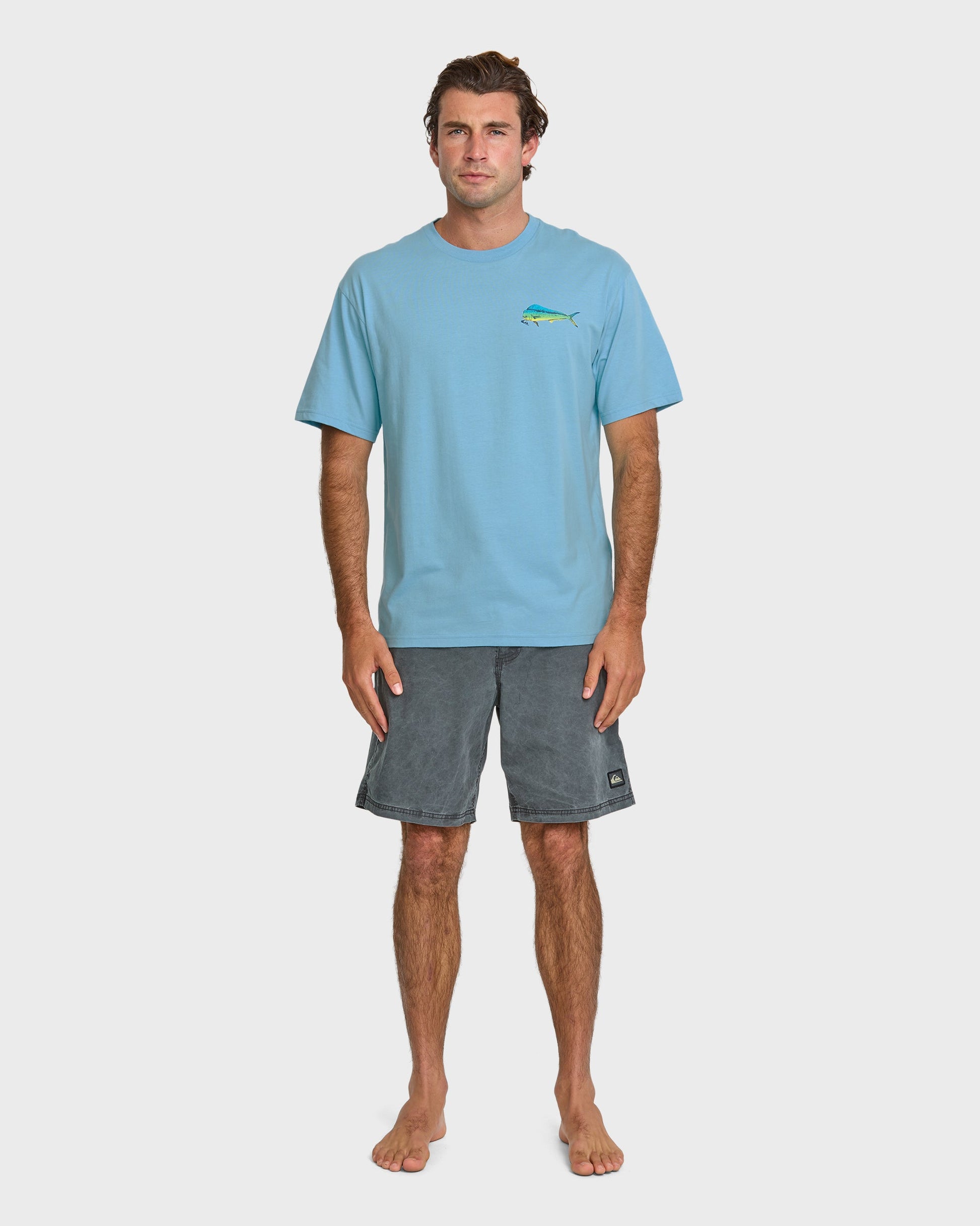 Quick Silver Waterman Quik Hook Classic T-shirt - Cali Blue