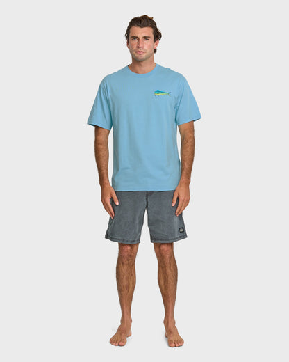 Quick Silver Waterman Quik Hook Classic T-shirt - Cali Blue