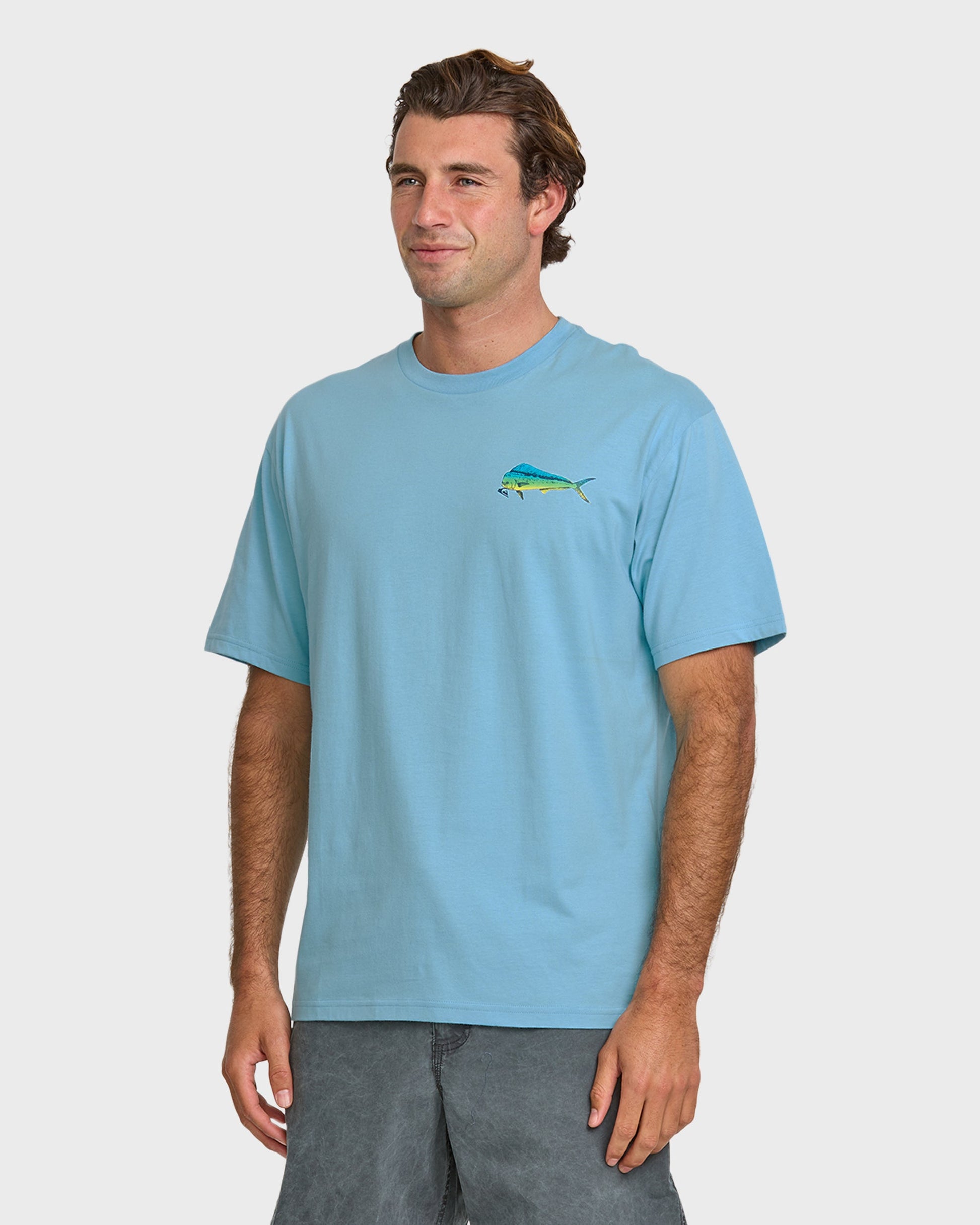 Quick Silver Waterman Quik Hook Classic T-shirt - Cali Blue