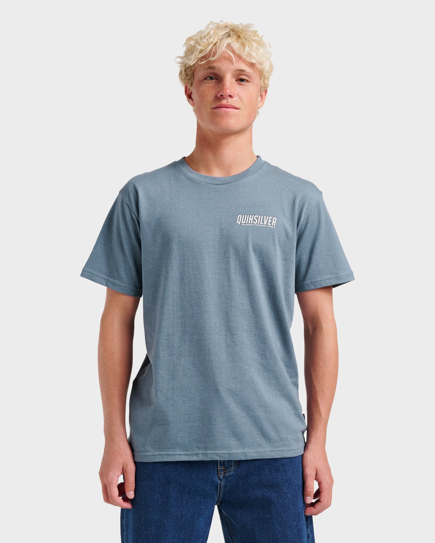 Quick Silver Ride Side Up Classic T-shirt - China Blue Heather