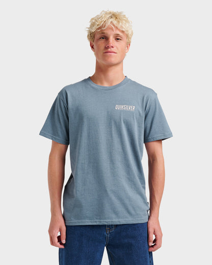 Quick Silver Ride Side Up Classic T-shirt - China Blue Heather