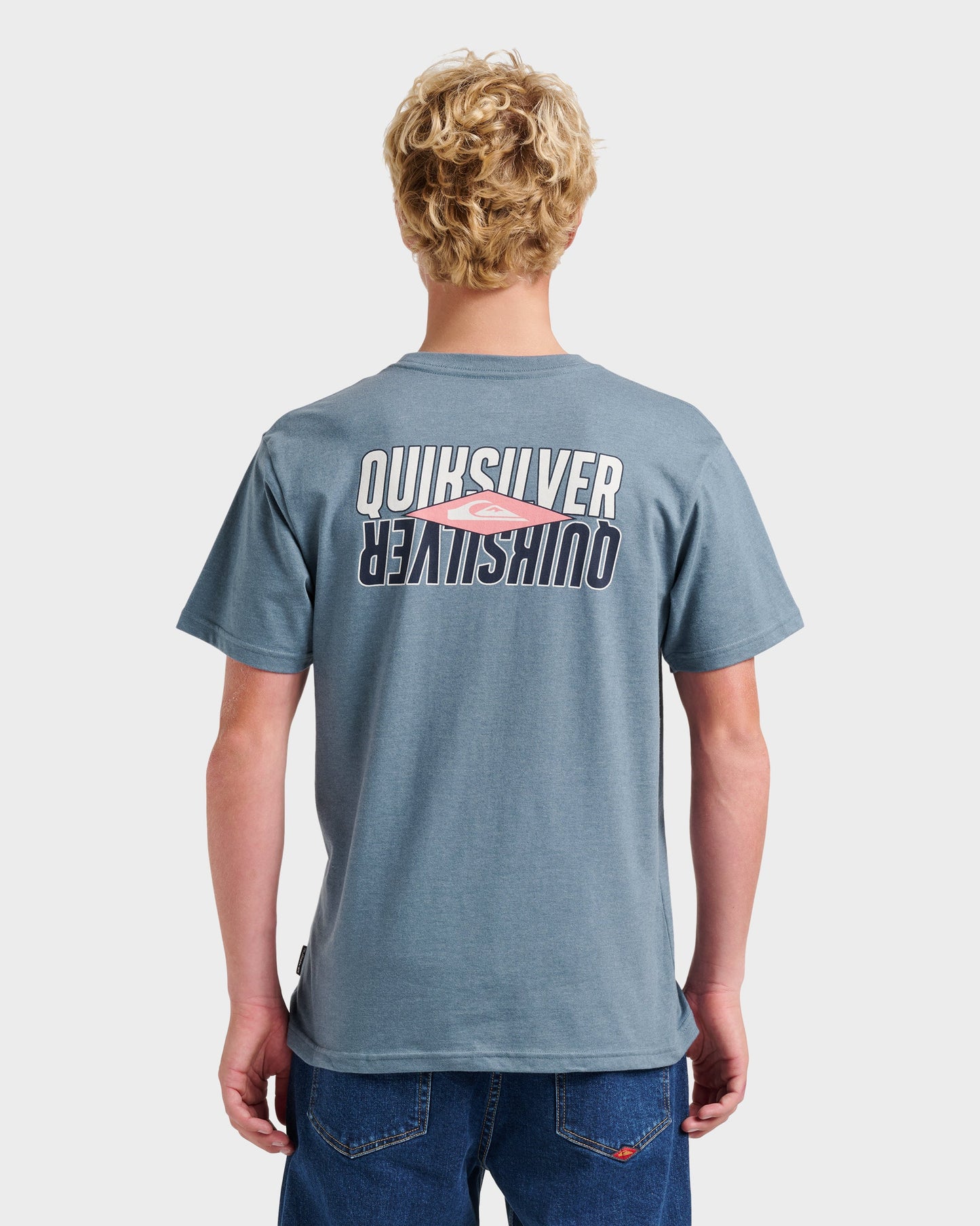 Quick Silver Ride Side Up Classic T-shirt - China Blue Heather