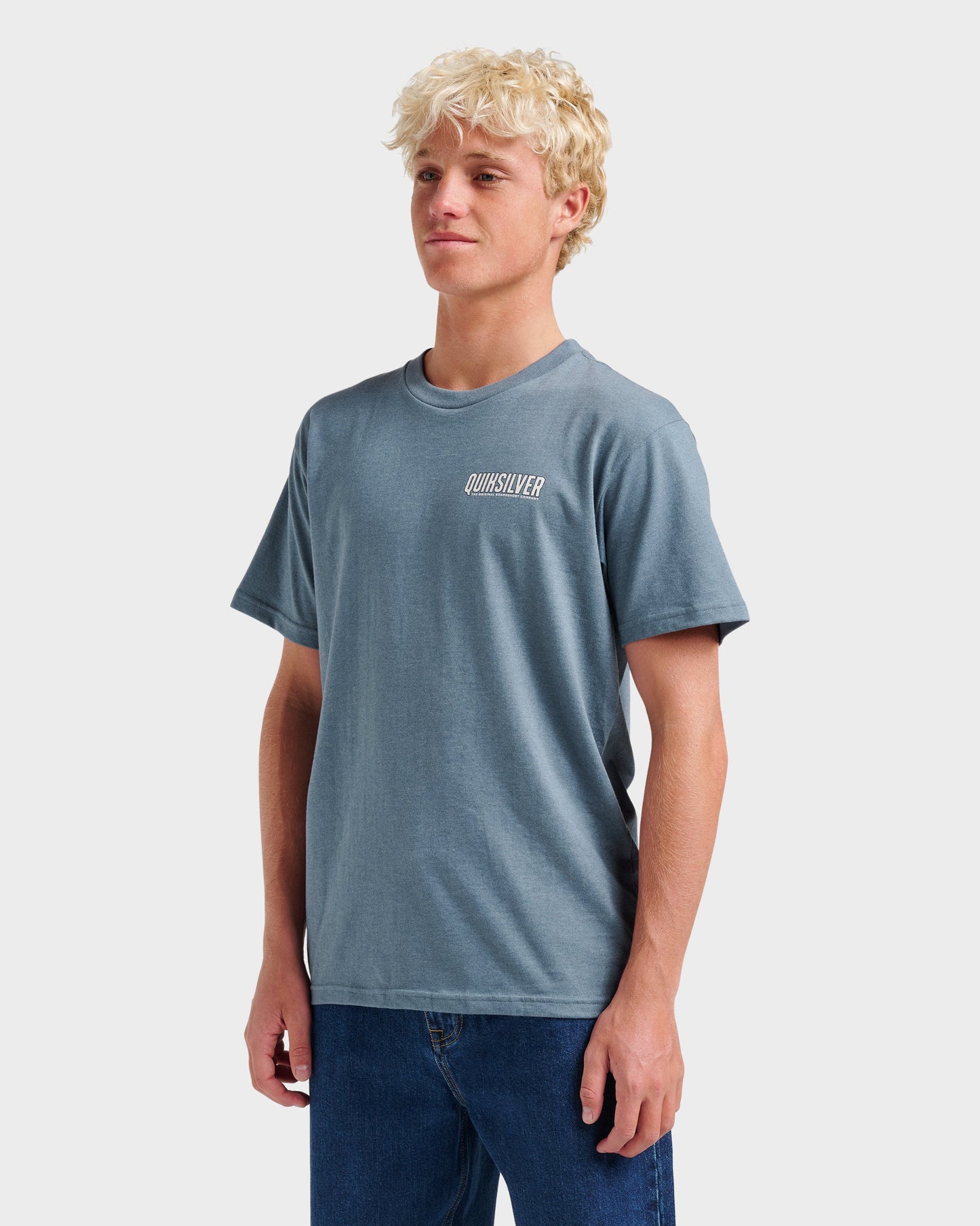 Quick Silver Ride Side Up Classic T-shirt - China Blue Heather