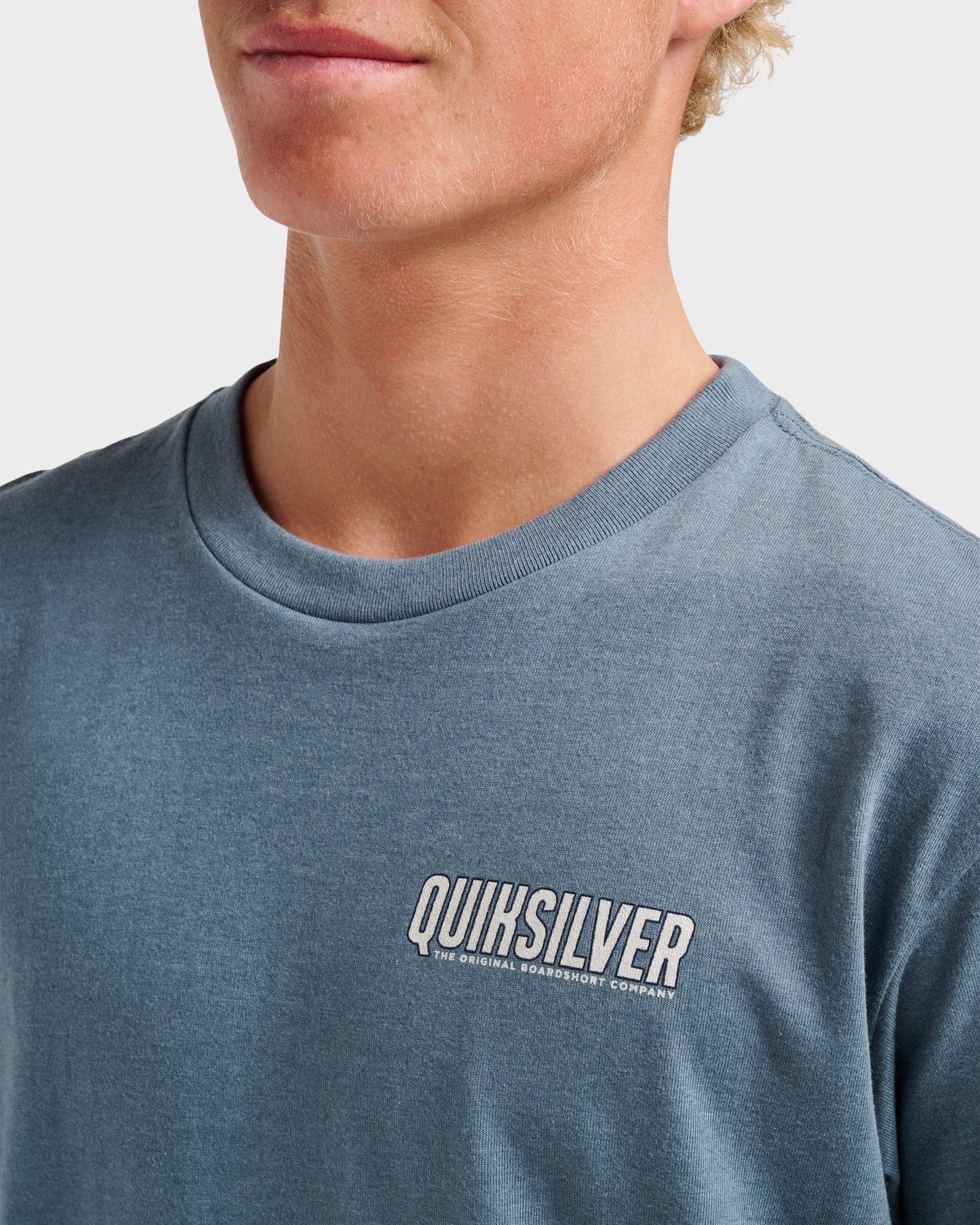 Quick Silver Ride Side Up Classic T-shirt - China Blue Heather