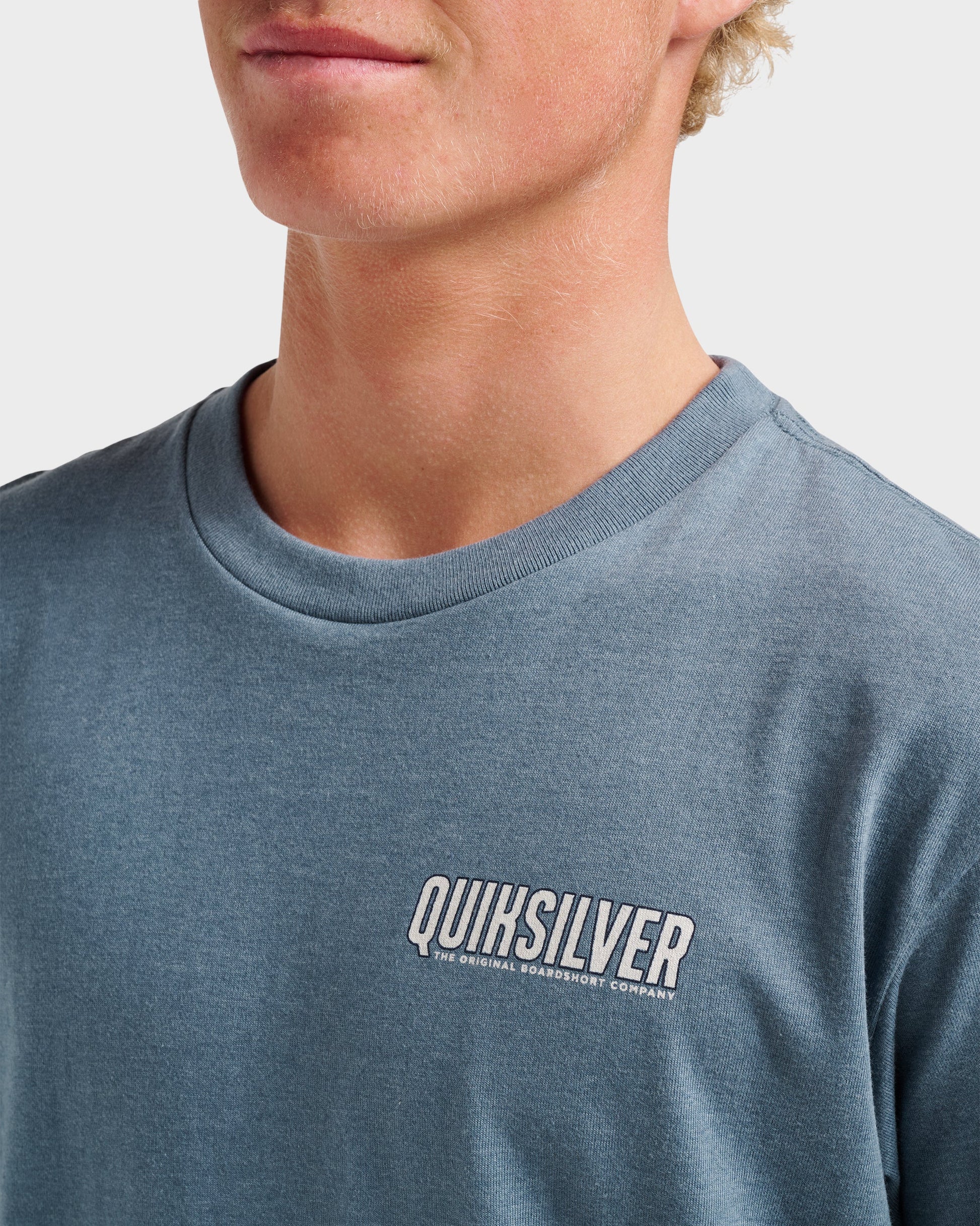 Quick Silver Ride Side Up Classic T-shirt - China Blue Heather