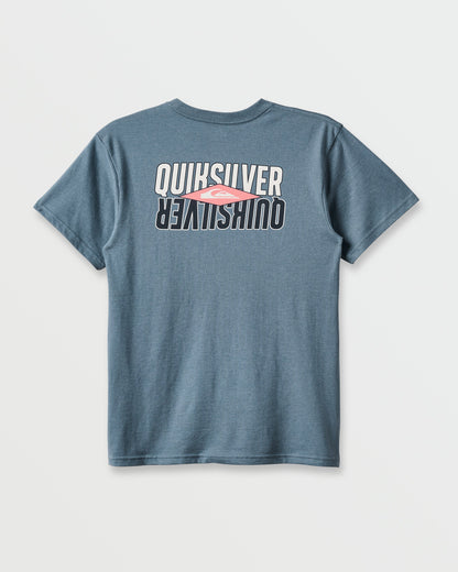 Quick Silver Ride Side Up Classic T-shirt - China Blue Heather