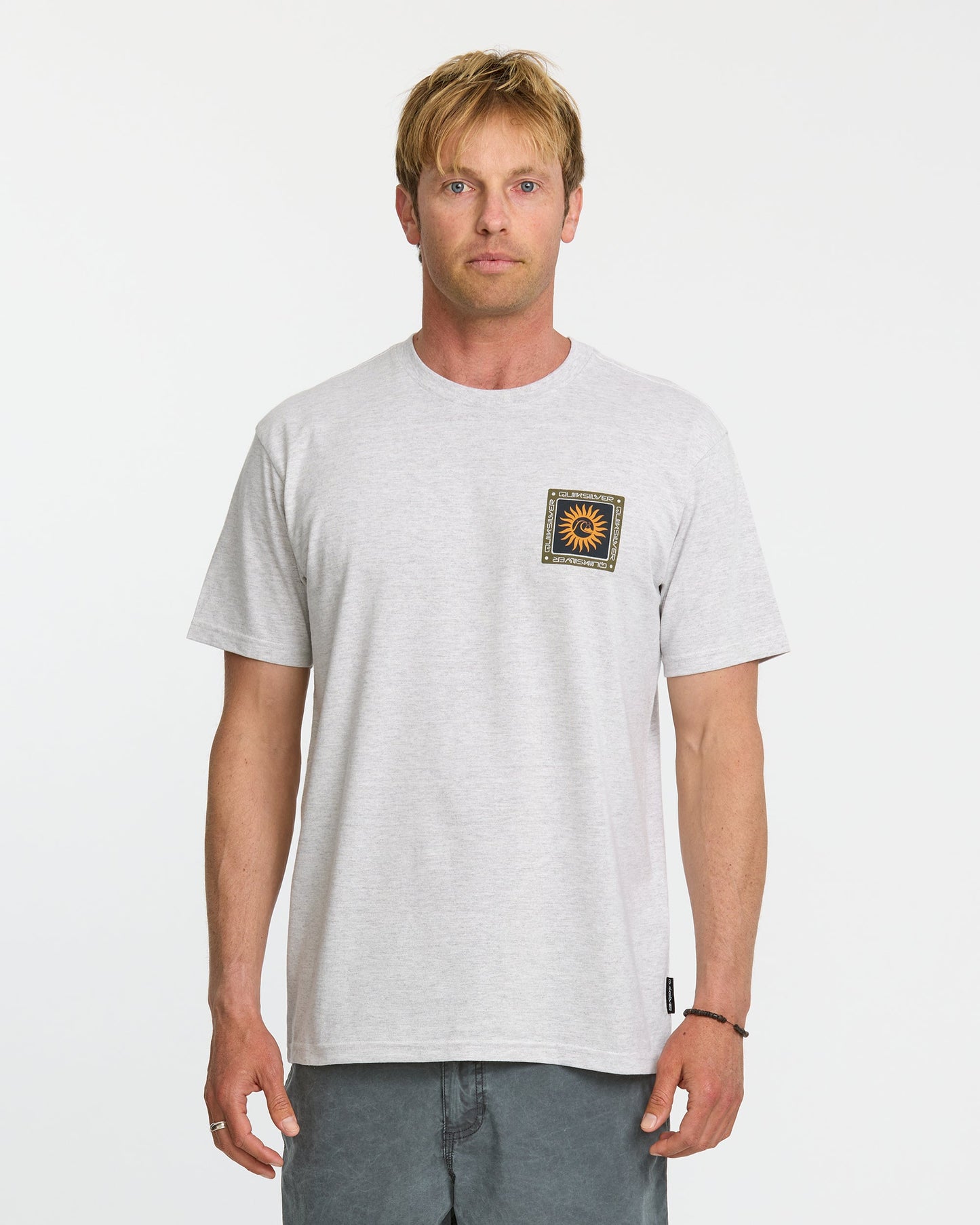 Quick Silver Sun Roots Organic Heather T-Shirt - Charcoal Heather