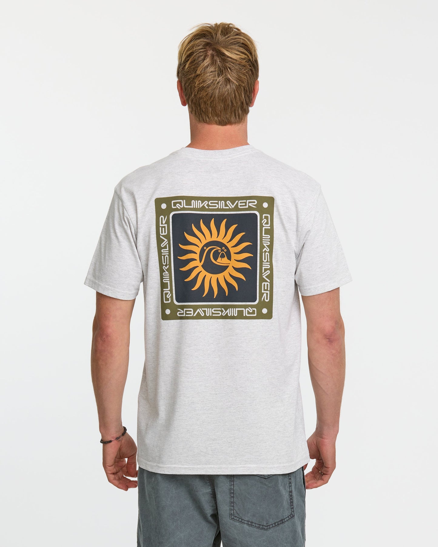 Quick Silver Sun Roots Organic Heather T-Shirt - Charcoal Heather