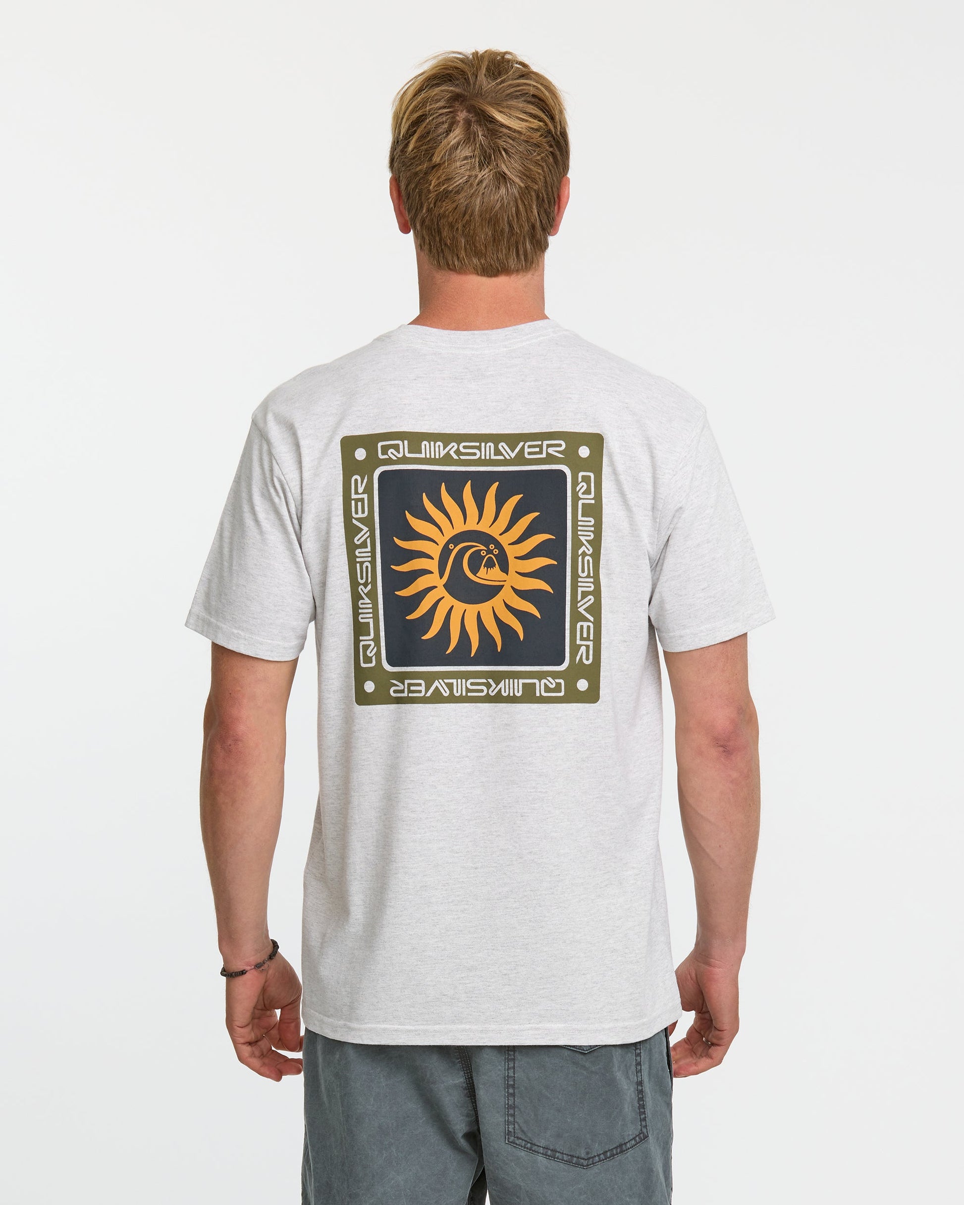 Quick Silver Sun Roots Organic Heather T-Shirt - Charcoal Heather