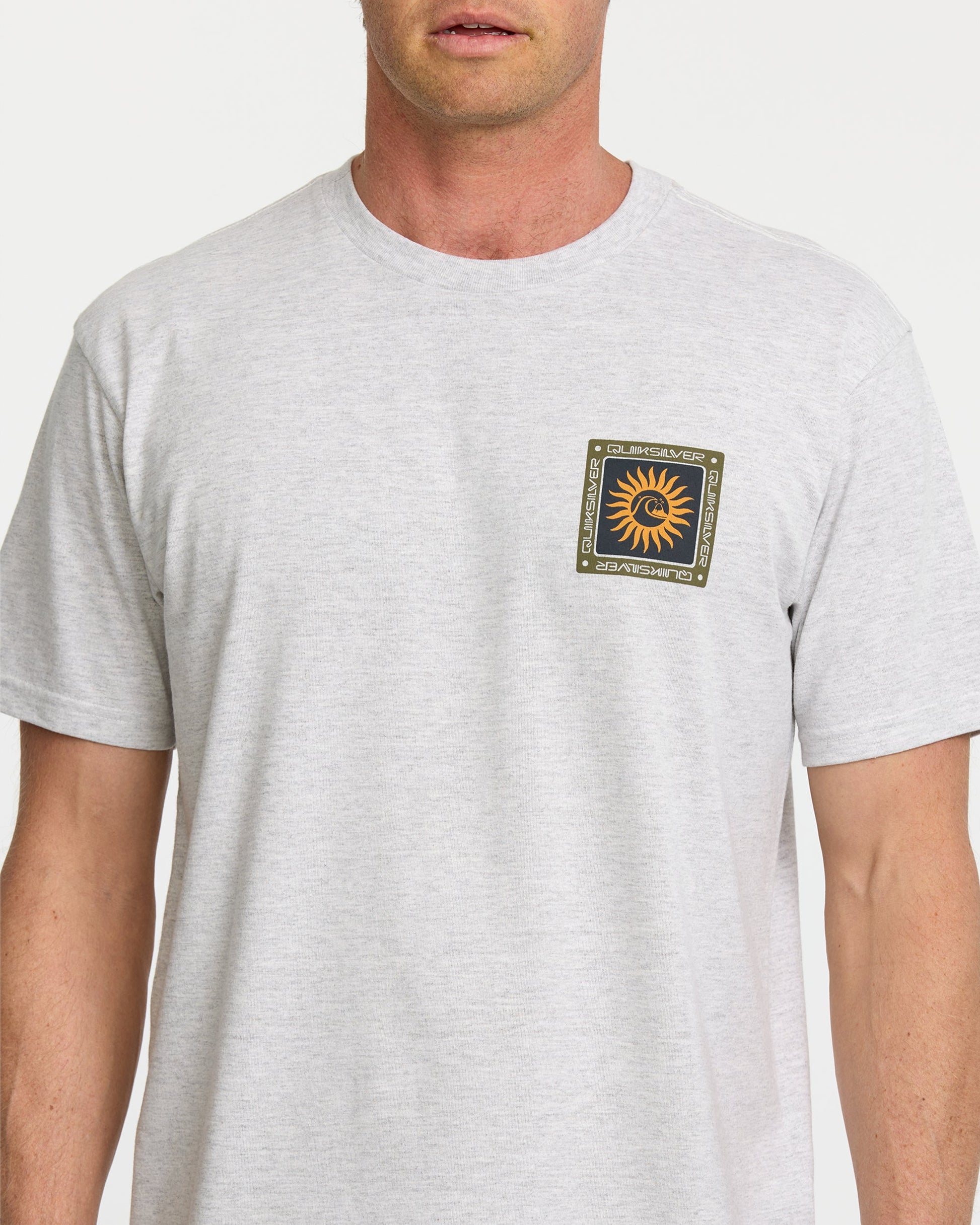 Quick Silver Sun Roots Organic Heather T-Shirt - Charcoal Heather