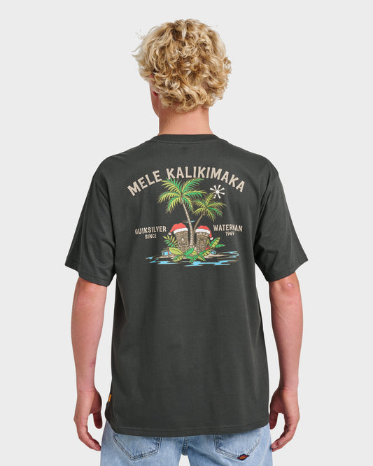 Quick Silver Waterman Tiki Holiday Classic T-shirt - Phantom
