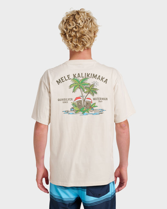 Quick Silver Waterman Tiki Holiday Classic T-shirt - Moonbeam