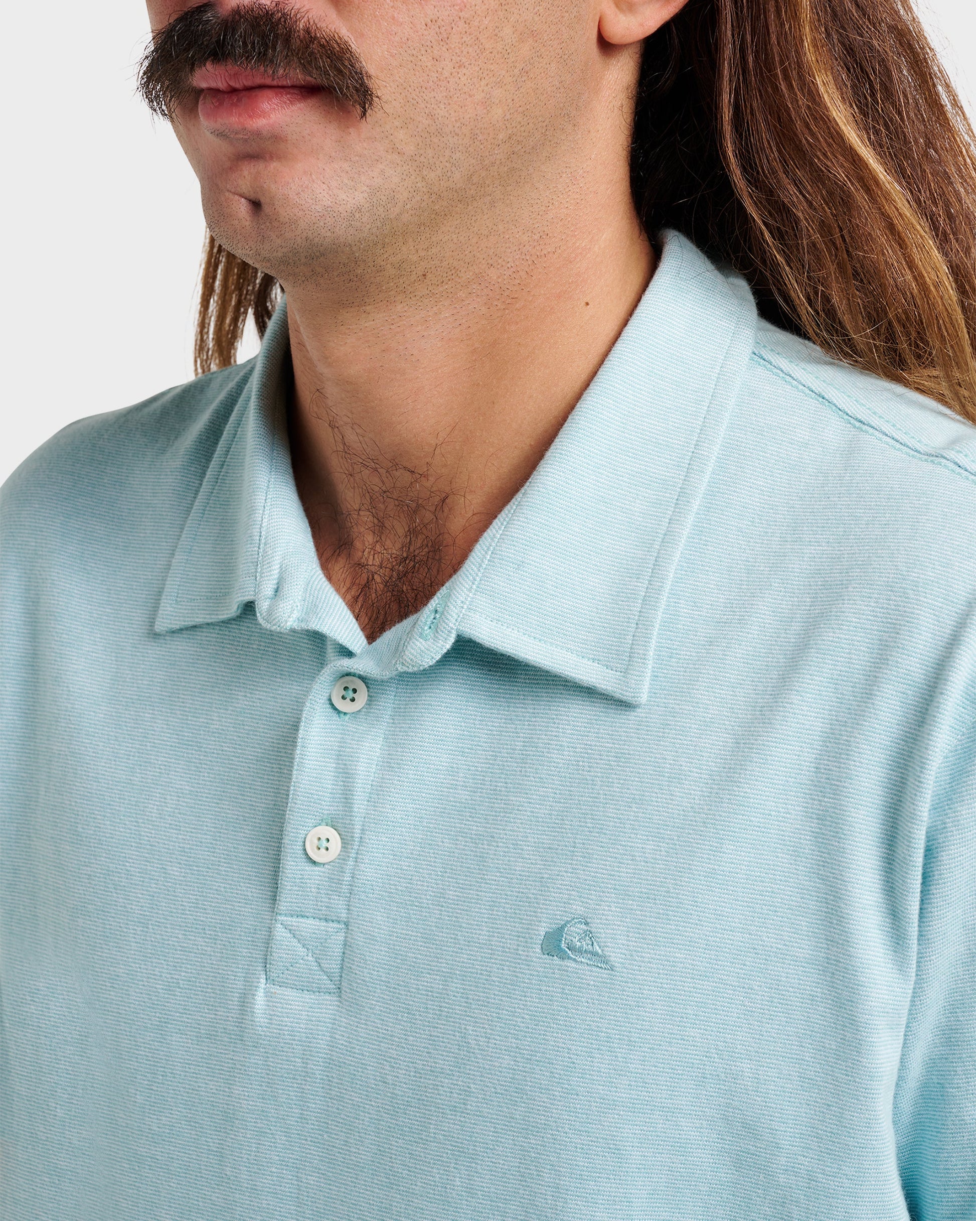 Quick Silver Sunset Cruise Polo Shirt - Dusty Turquoise