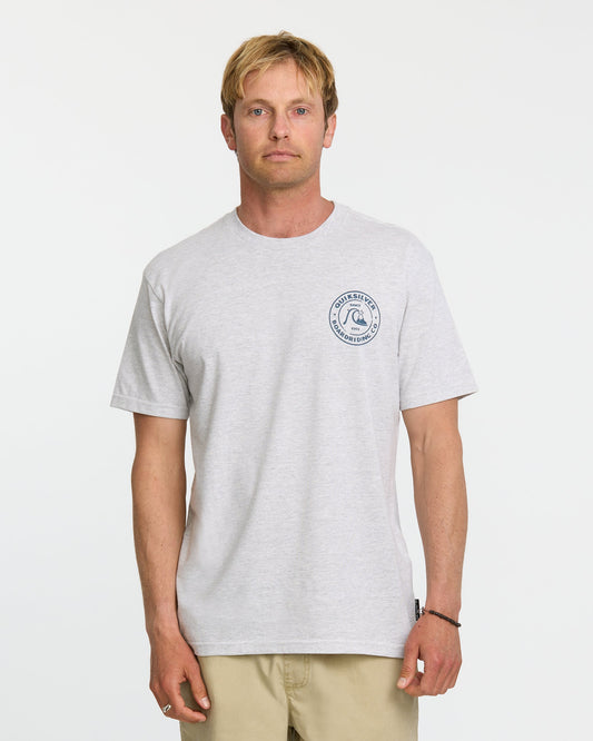 Quick Silver Bubbles T-Shirt - Silver White Heather