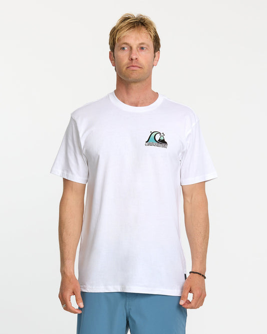 Quick Silver Bubble Fade T-Shirt - White