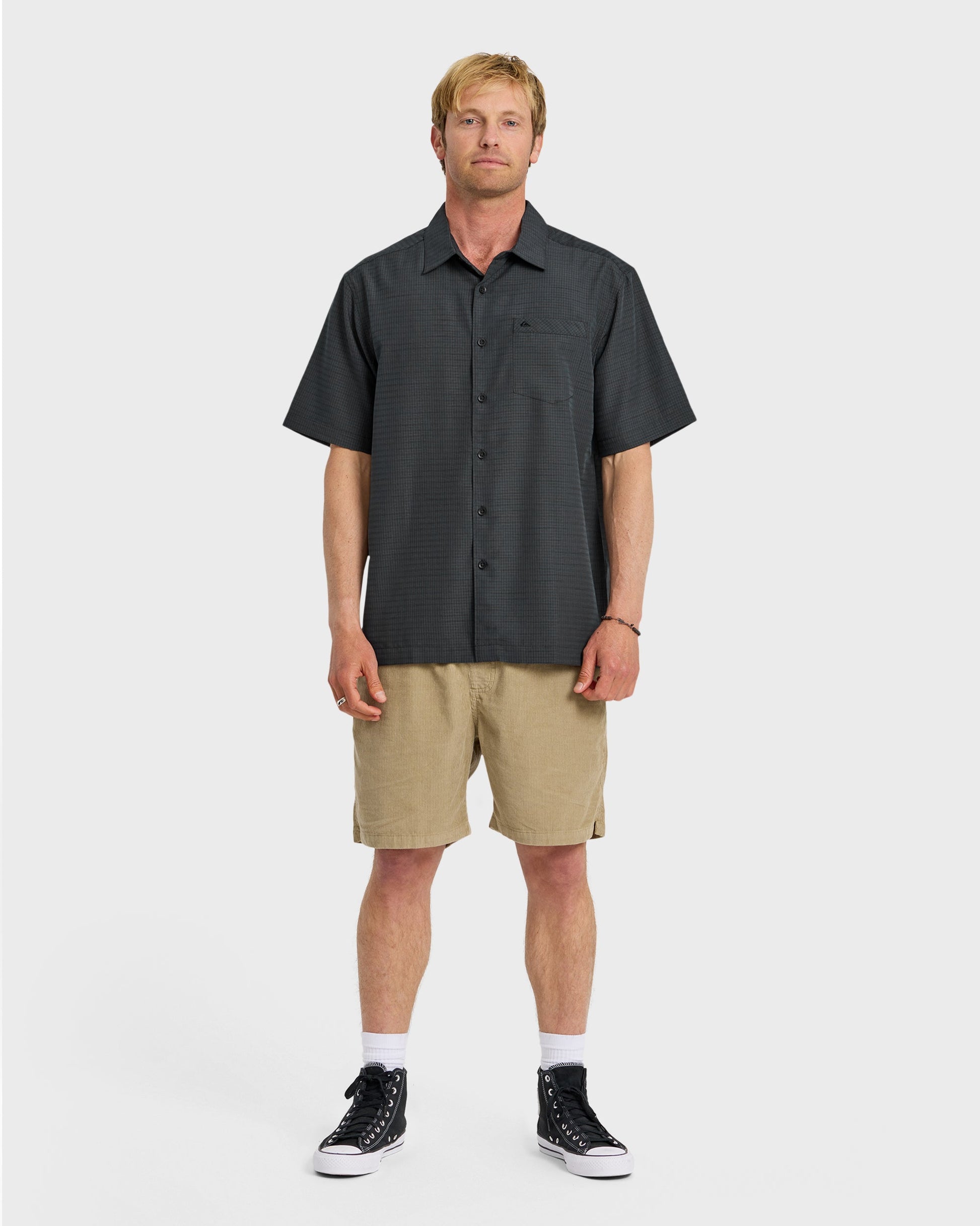 Quick Silver Waterman Centinela Premium Anti-Wrinkle Shirt - Black