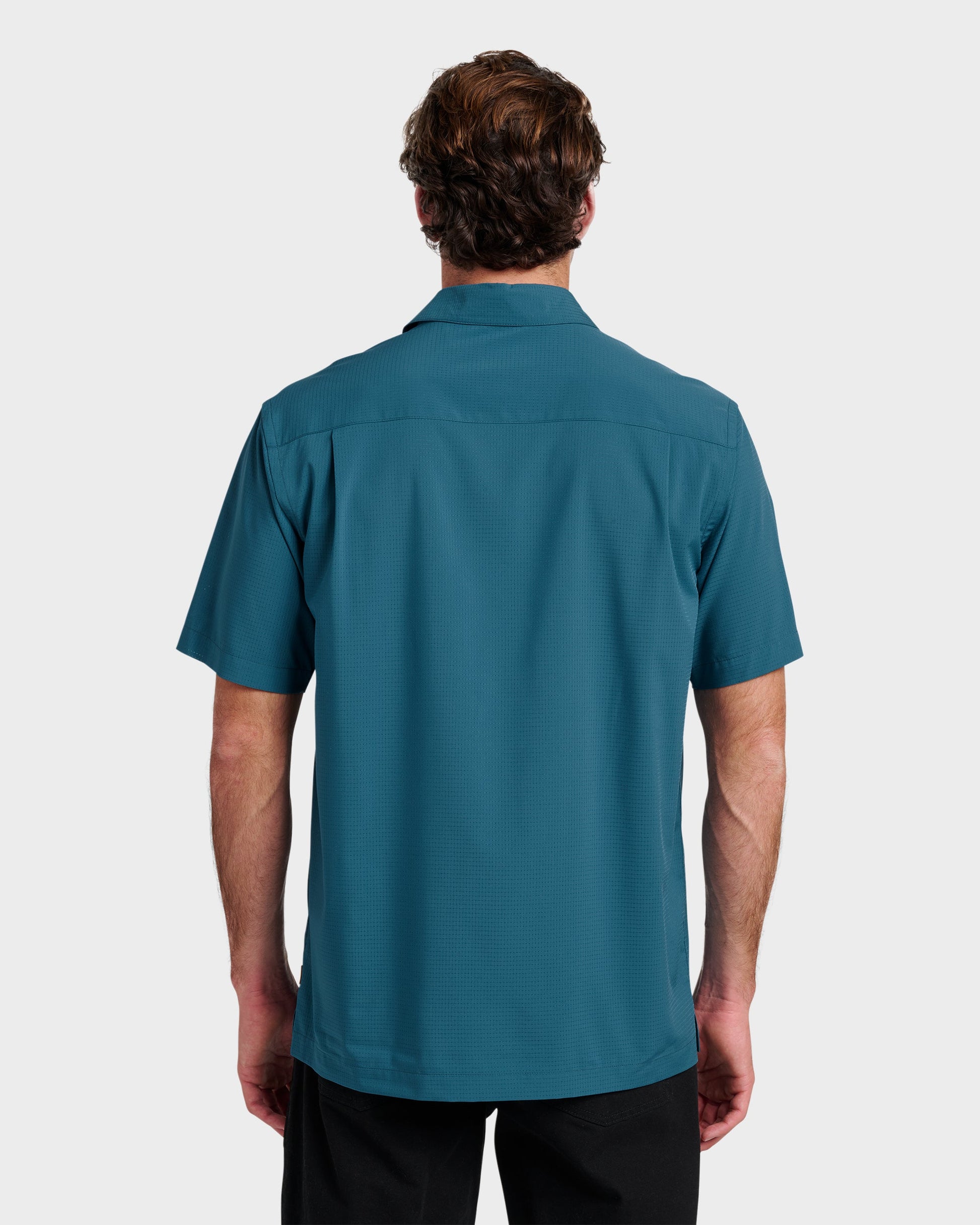 Quick Silver Chaser Short Sleeve Woven Shirt - Real Teal