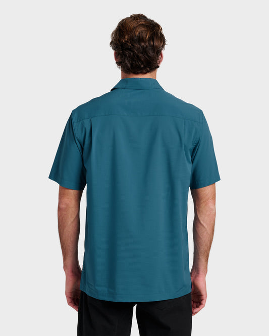 Quick Silver Chaser Short Sleeve Woven Shirt - Real Teal