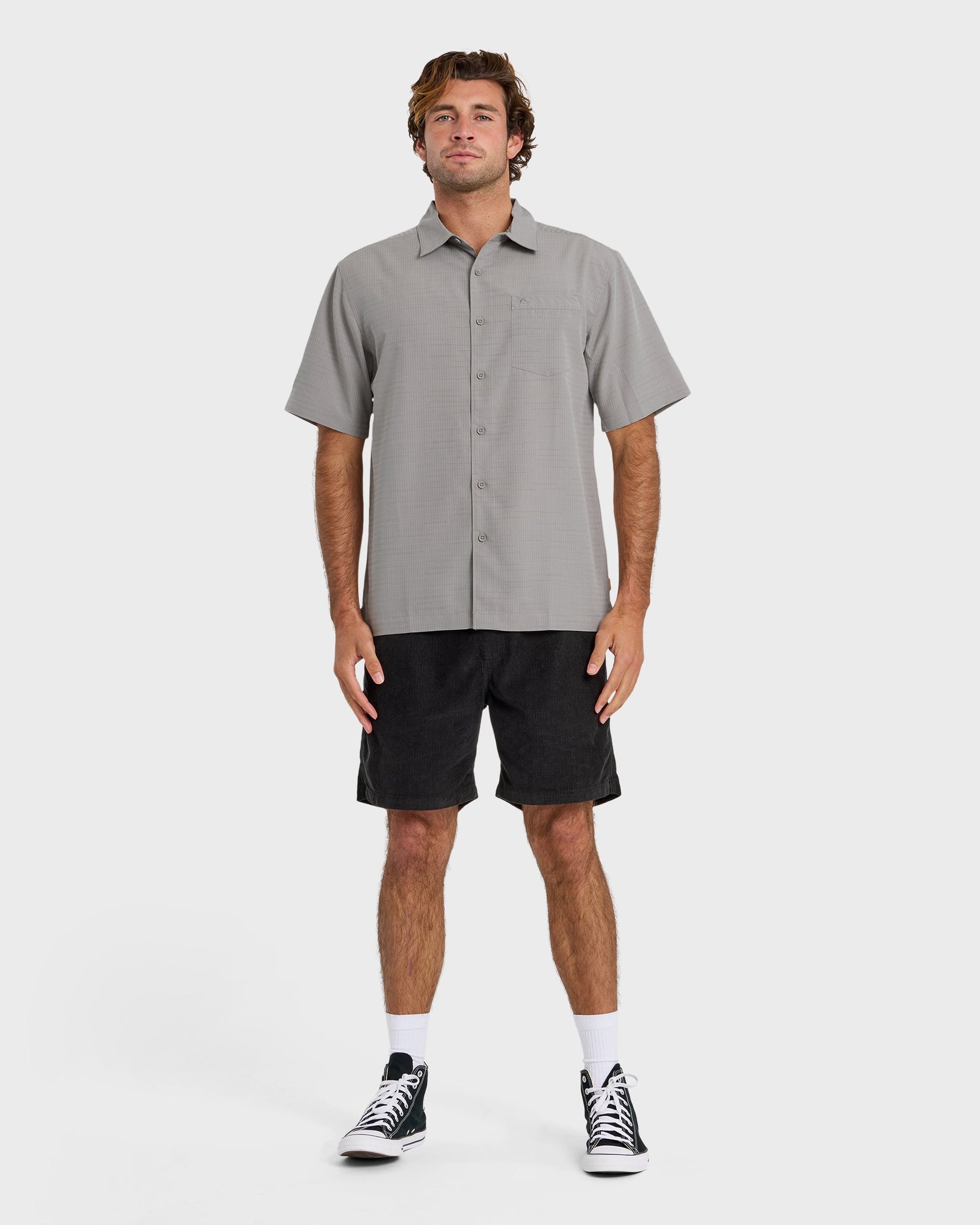 Quick Silver Waterman Centinela Premium Anti-Wrinkle Shirt - Grey