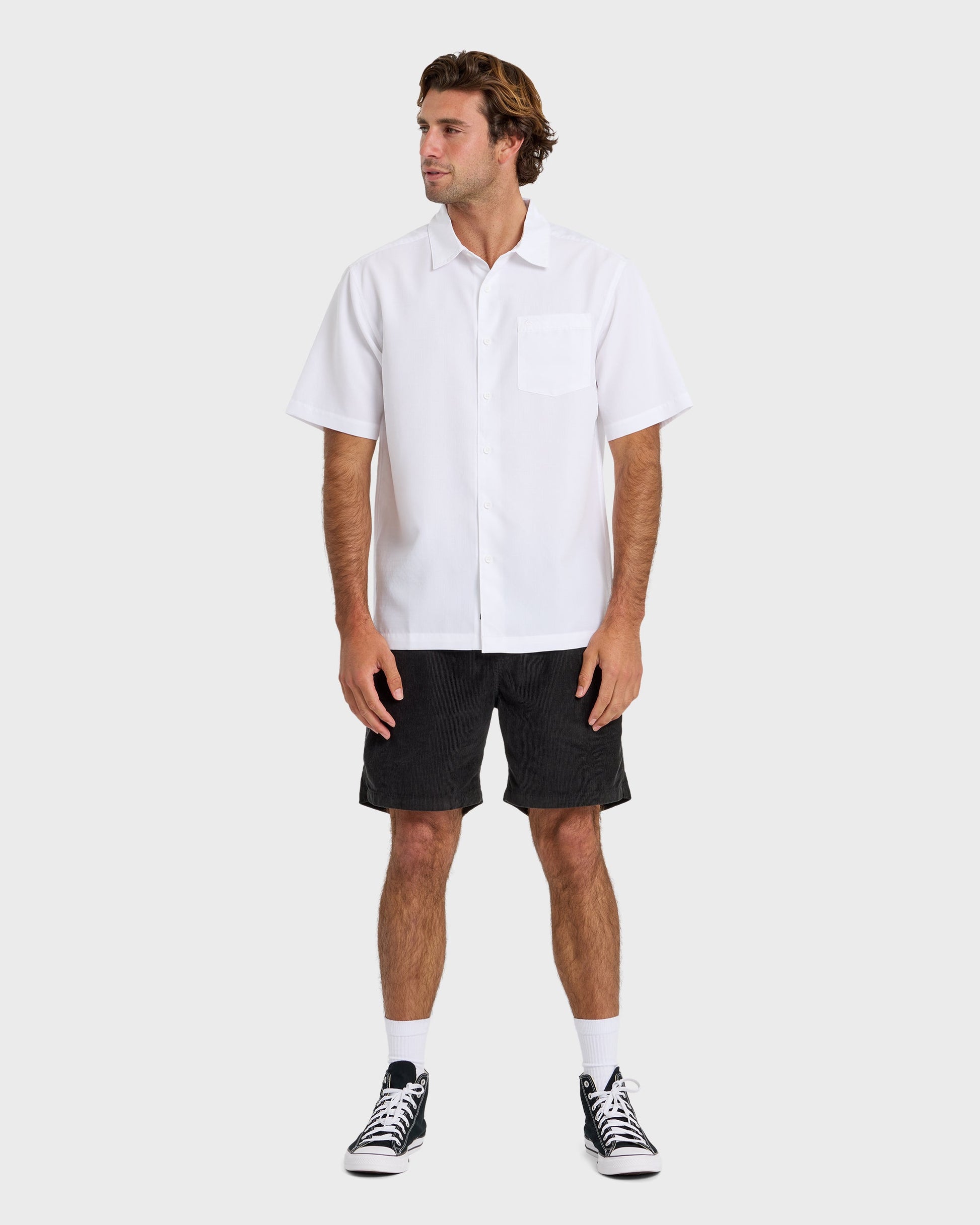 Quick Silver Waterman Centinela Premium Anti-Wrinkle Shirt - White