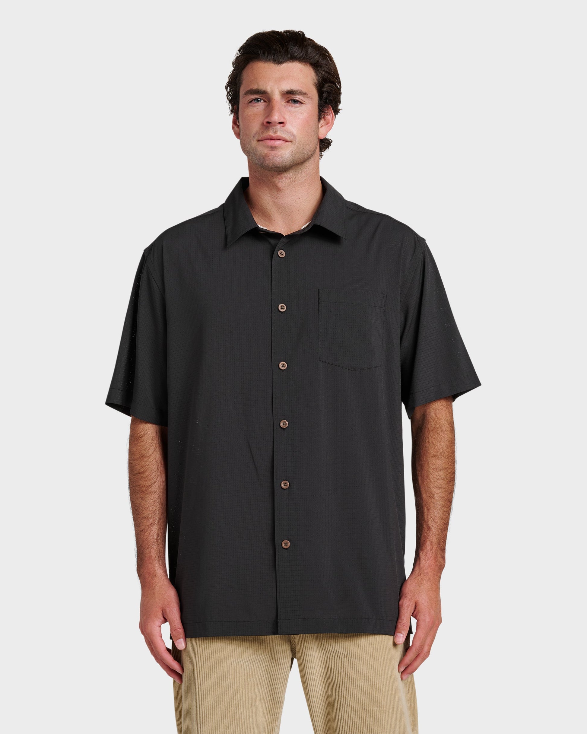 Quick Silver Chaser Short Sleeve Woven Shirt - Phantom