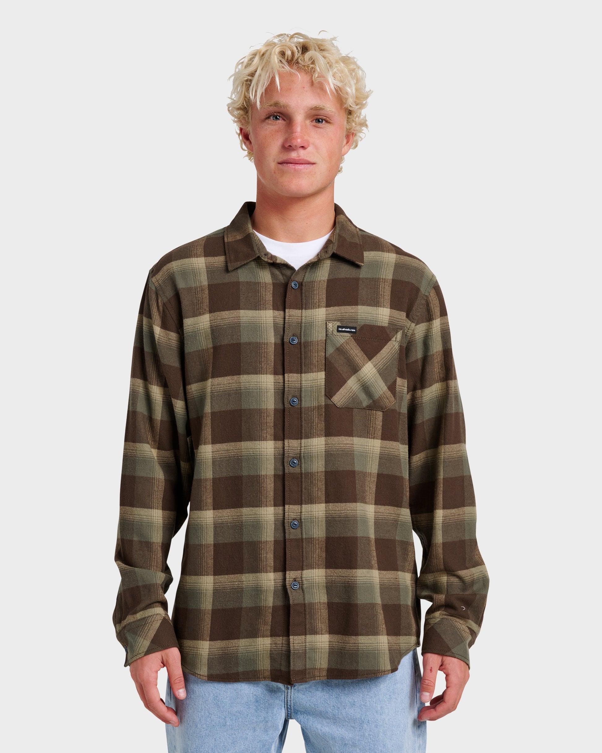 Quick Silver Penmar Check Flannel Shirt - Chocolate Brown