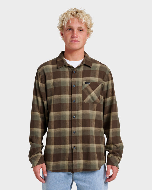 Quick Silver Penmar Check Flannel Shirt - Chocolate Brown