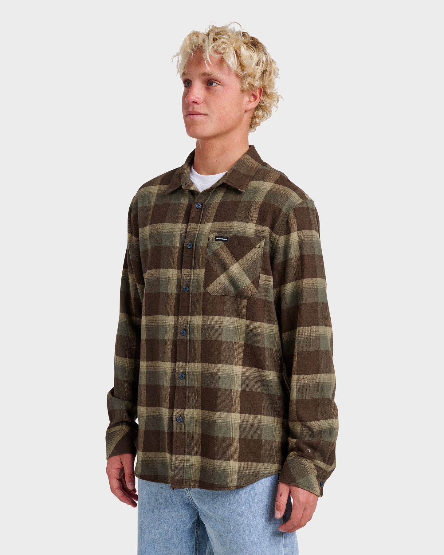 Quick Silver Penmar Check Flannel Shirt - Chocolate Brown