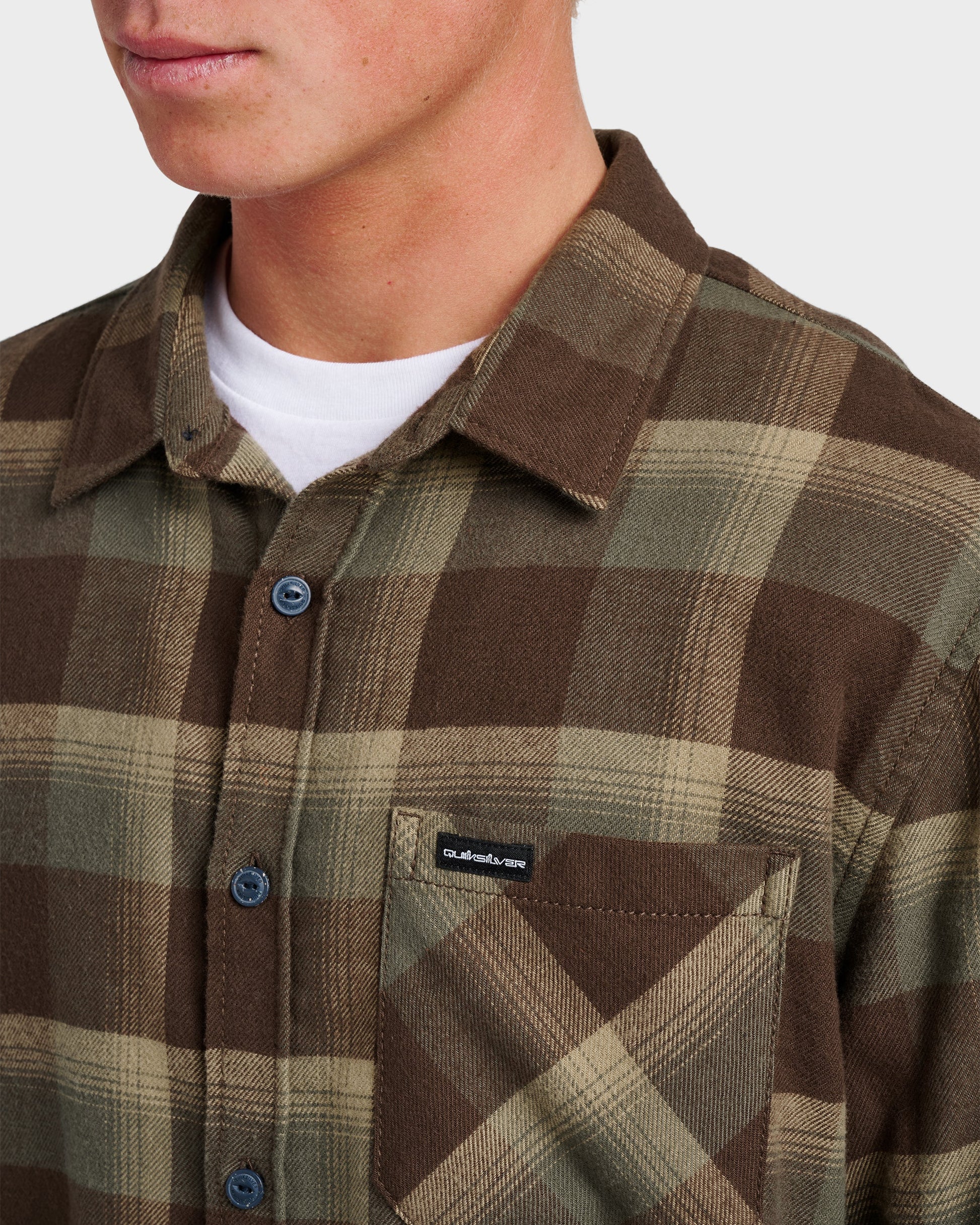 Quick Silver Penmar Check Flannel Shirt - Chocolate Brown