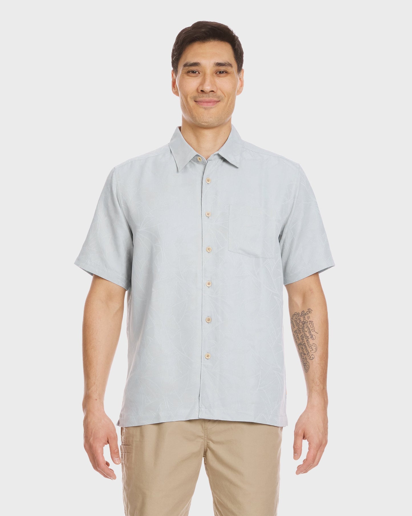 Quick Silver Waterman Island Jungle Shirt - Cool Blue