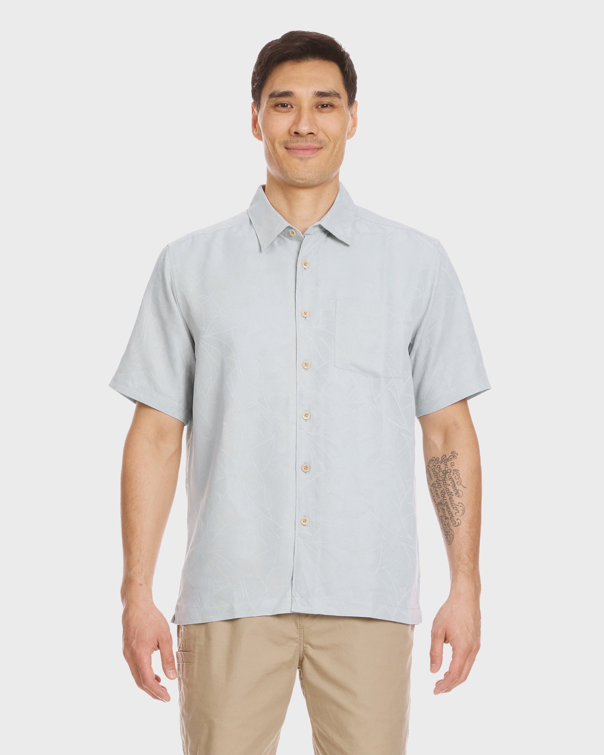 Quick Silver Waterman Island Jungle Shirt - Cool Blue