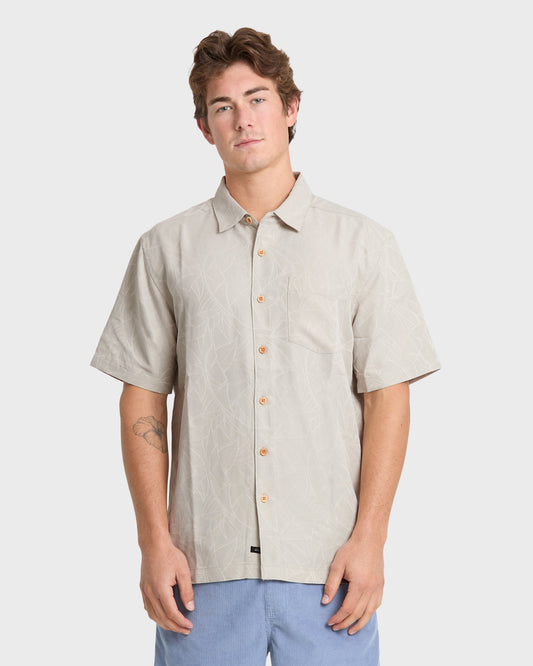 Quick Silver Waterman Island Jungle Shirt - Pelican
