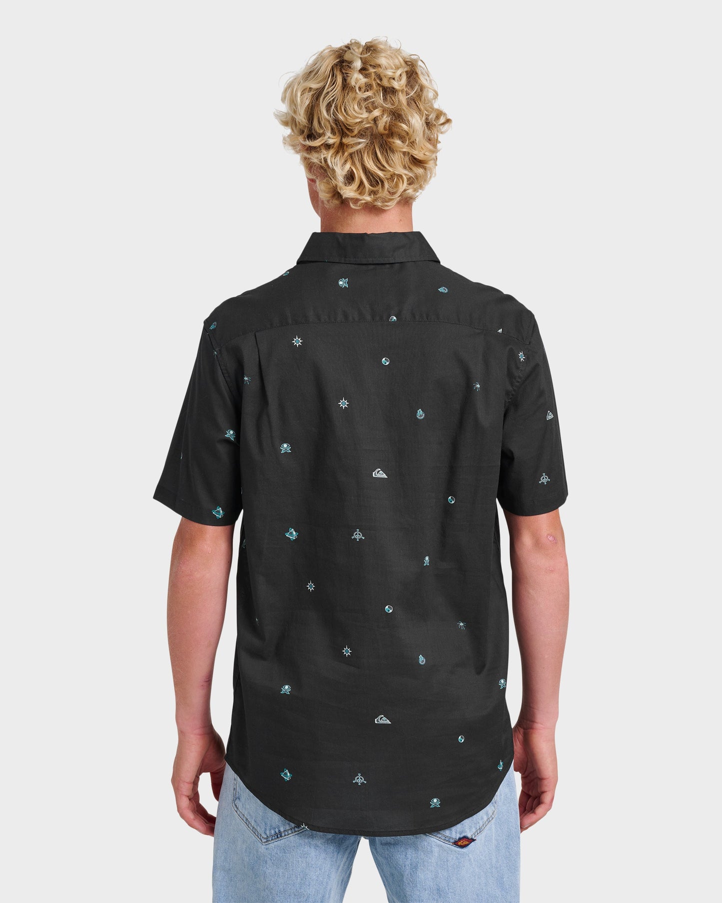 Quick Silver Mini Dimensions Classic Short Sleeve Shirt - Black