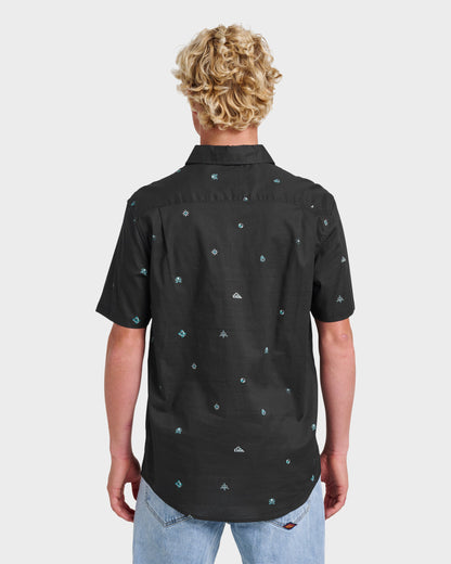 Quick Silver Mini Dimensions Classic Short Sleeve Shirt - Black