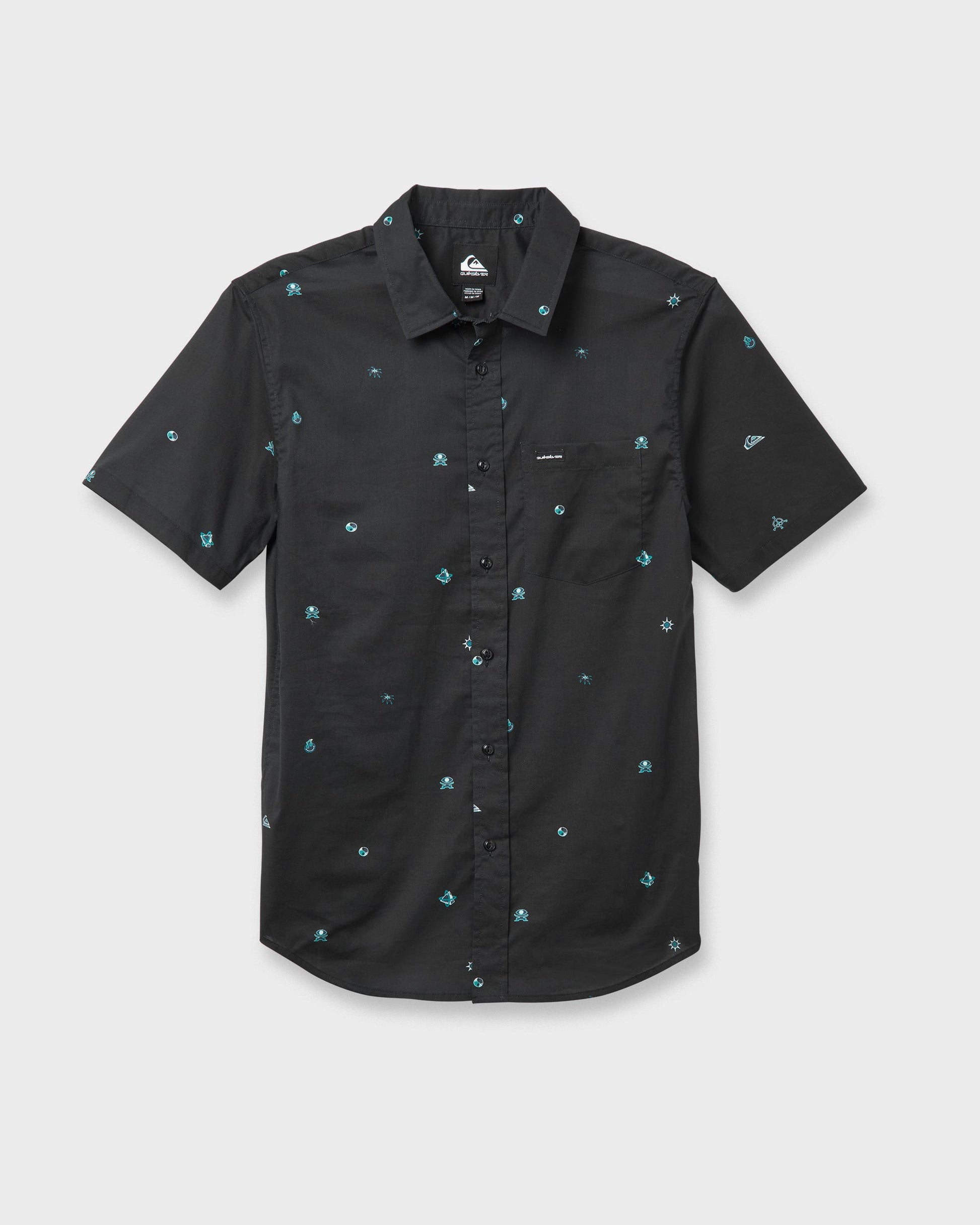 Quick Silver Mini Dimensions Classic Short Sleeve Shirt - Black