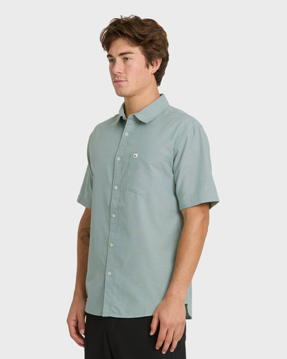 Quick Silver Shoreline Classic Short Sleeve Shirt - Herb