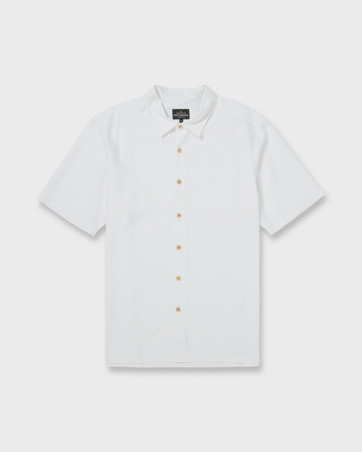 Quick Silver Waterman Tahiti Palms Premium Anti-Wrinkle Shirt - White