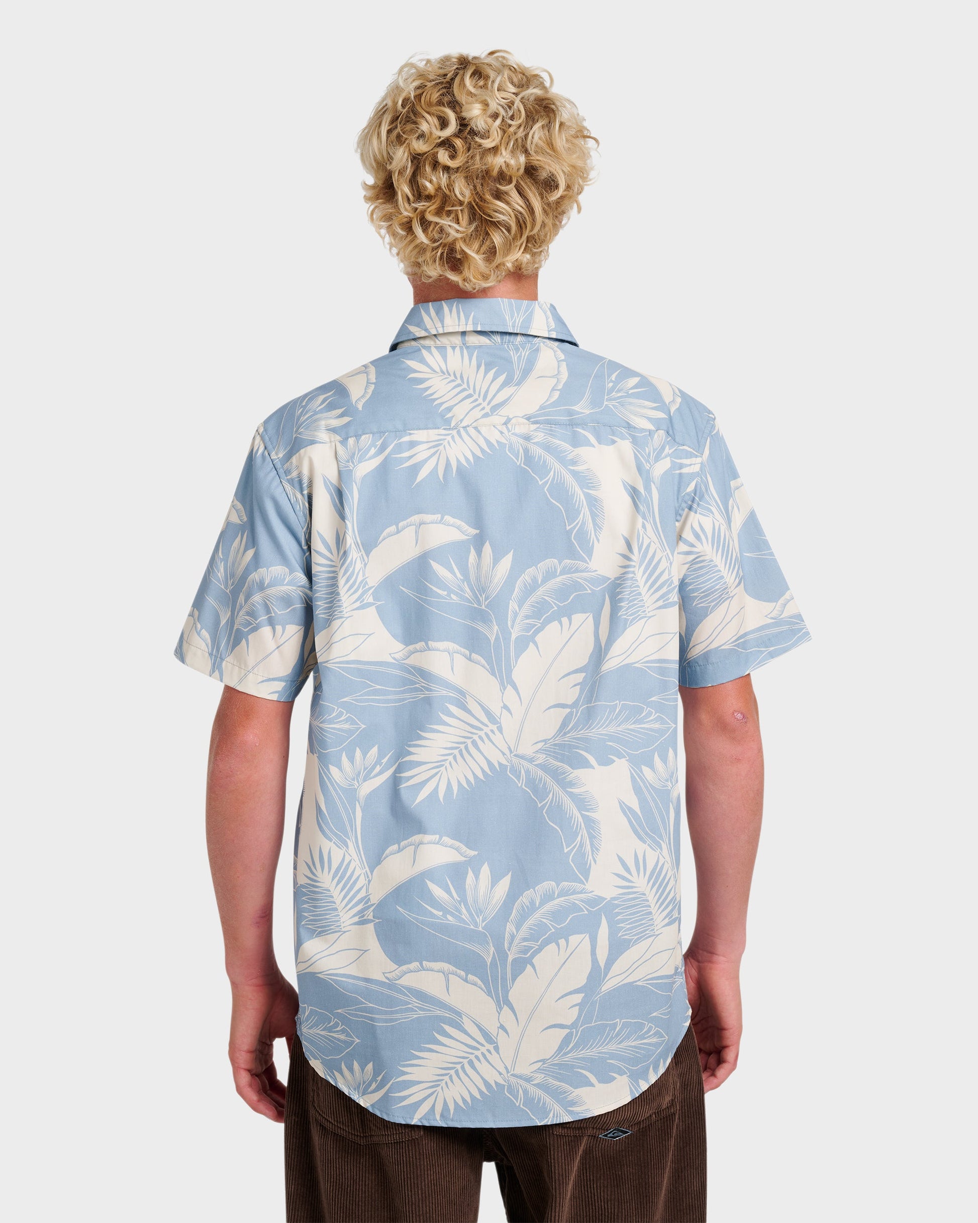 Quick Silver Kahanu Classic Short Sleeve Shirt - Ashley Blue