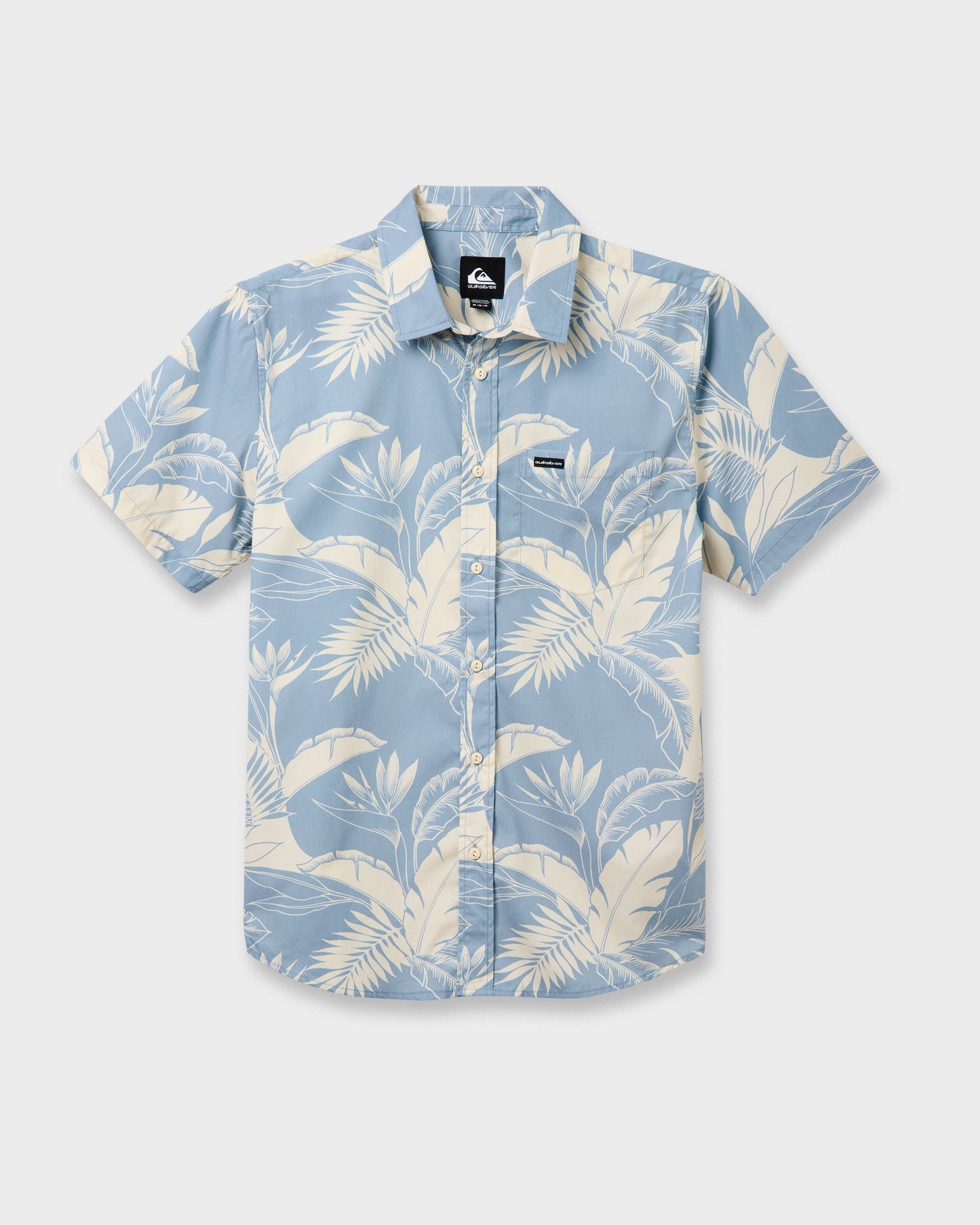 Quick Silver Kahanu Classic Short Sleeve Shirt - Ashley Blue