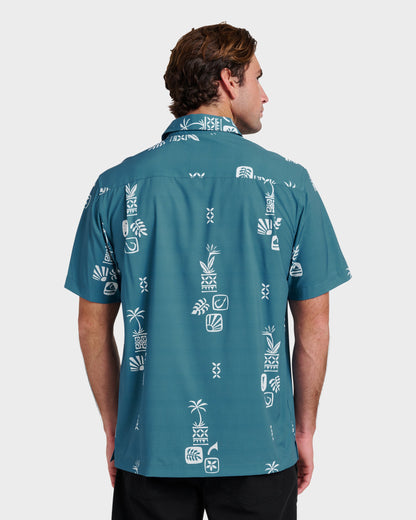 Quick Silver Waterman Mystic Fin Shirt - Real Teal