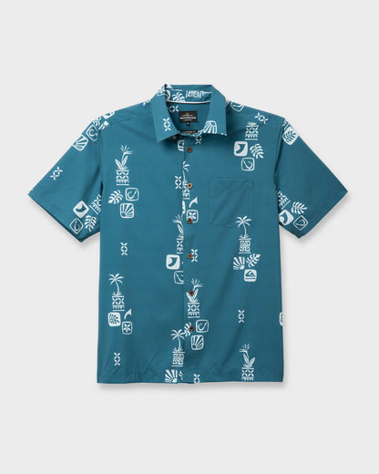 Quick Silver Waterman Mystic Fin Shirt - Real Teal