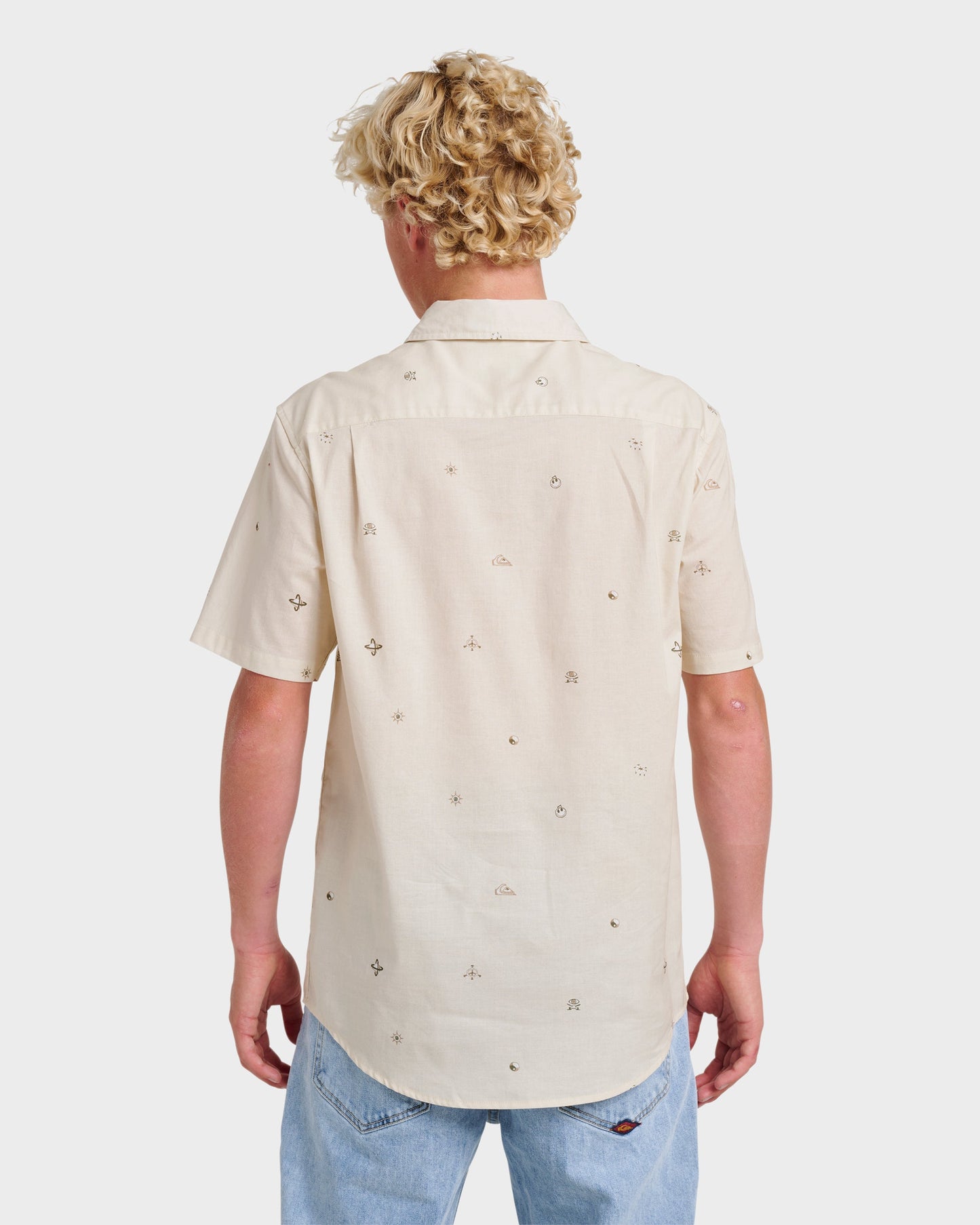 Quick Silver Mini Dimensions Classic Short Sleeve Shirt - Silver Birch
