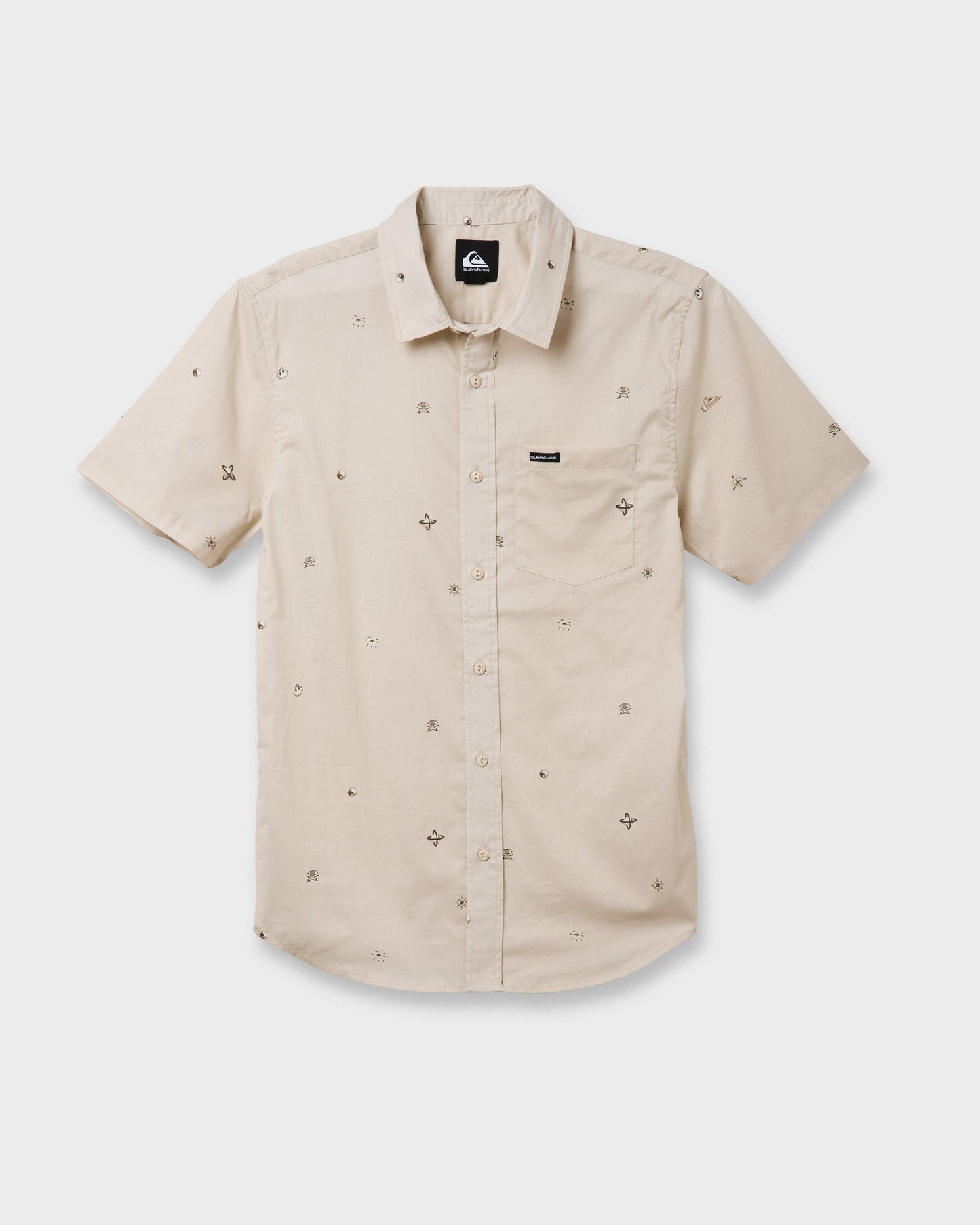 Quick Silver Mini Dimensions Classic Short Sleeve Shirt - Silver Birch