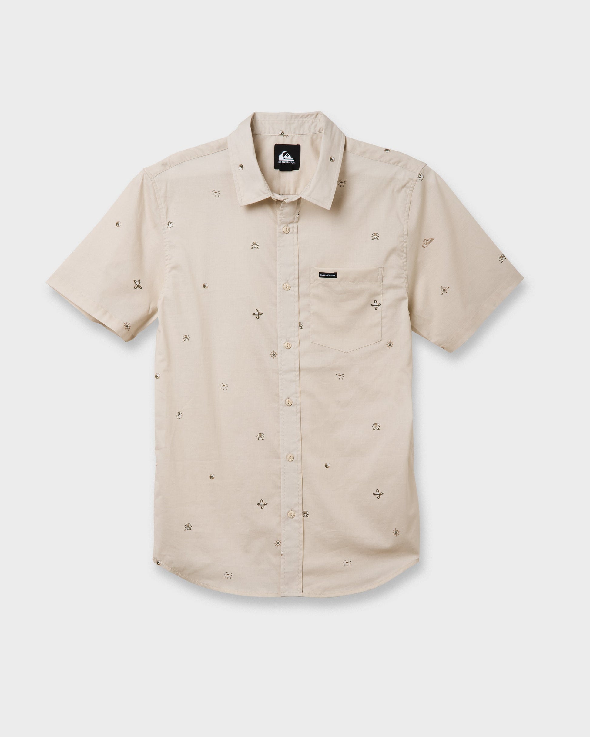 Quick Silver Mini Dimensions Classic Short Sleeve Shirt - Silver Birch