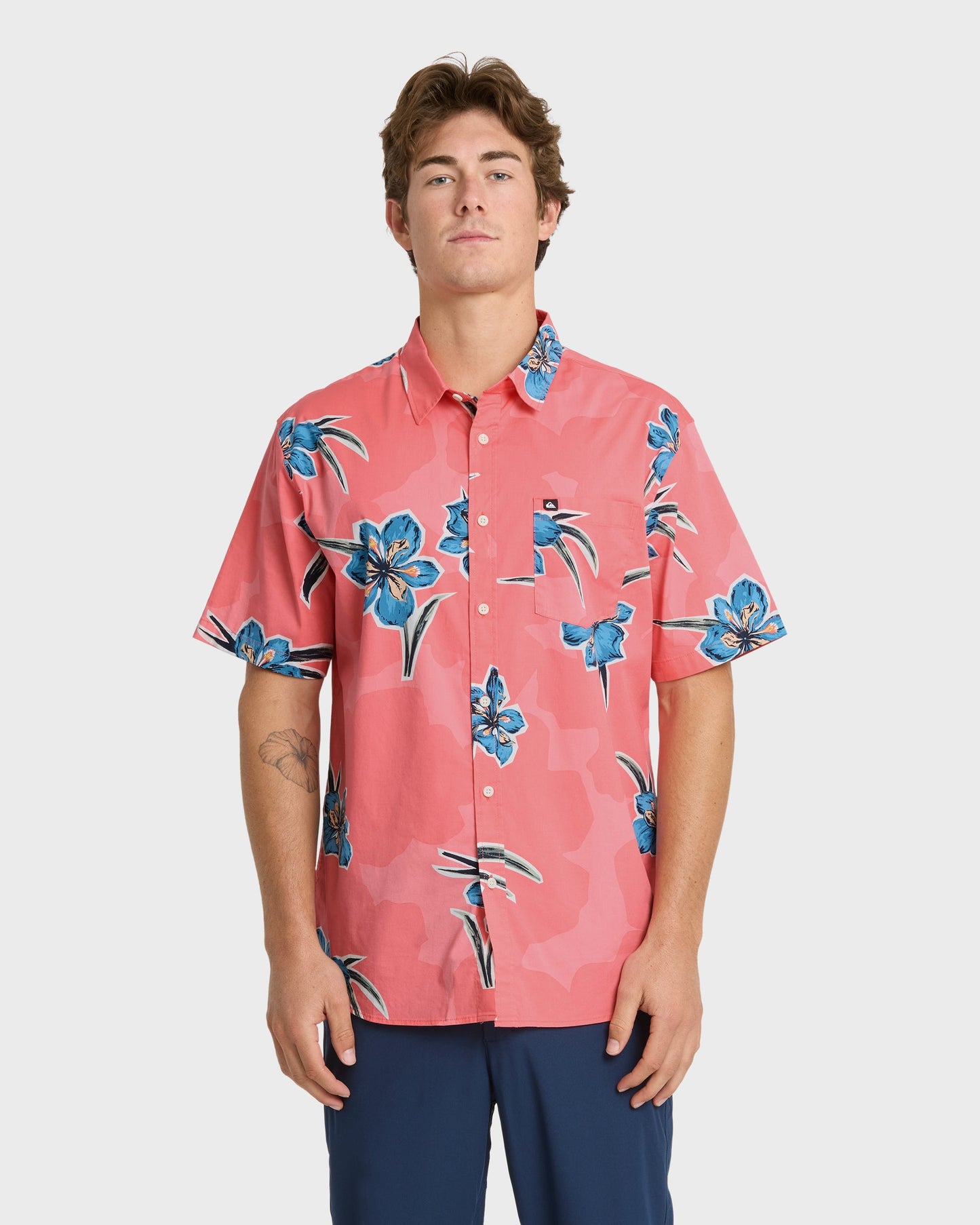 Quick Silver Apero Organic Classics Short Sleeve Shirt - Strawberry Print