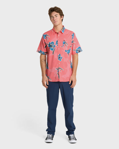 Quick Silver Apero Organic Classics Short Sleeve Shirt - Strawberry Print